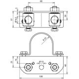 Adapter boczny kątowy, stal nierdzewna NIRO