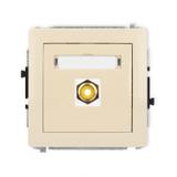 DECO Mechanizm gniazda pojedynczego RCA (typu cinch - żółty, pozłacany) beżowy