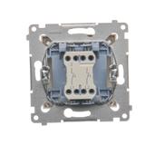 Simon 54 Przycisk podwójny zwierny bez piktogramu 10A szybkozłączka kremowy