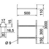 DRABINKA LG 110X500 FS 3M