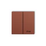 Klawisze podwójne do łączników IP44 ICON, MINI (komplet dwóch sztuk) terakota 63MKLH-2 KARLIK