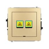 DECO Mechanizm gniazda światłowodowego/optycznego podwójnego, bez pola opisowego złoty