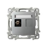 SZAFIR Gniazdo ekwipotencjalne pojedyncze - kolor srebro