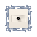 Simon 10 Gniazdo antenowe pojedyncze końcowe Do instalacji indywidualnych krem