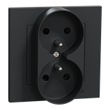 Gniazdo 2x2P+PE do systemu ramkowego z ramką 1-krotną antracyt WDE014P04 Schneider