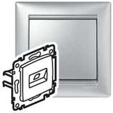 VALENA GNIAZDO 1XRJ45 ALUMINIUM, Legrand