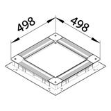 tehalit.UK Uniwersalna puszka podłogowa z blachy stalowej rozmiar 3 70-120mm UDS3070120 HAGER