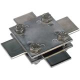 Zacisk krzyżowy 60x60 mm do płask. 30/30 mm, stal nierdzewna NIRO