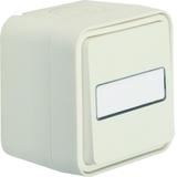 BERKER W.1 Łącznik uniwersalny z podświetlanym polem opisowym kompletny IP55 biały 30763552 HAGER