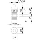 V-TEC/L, DŁAWIK V-TEC Z DŁ.GWINT.PG11 SZ