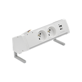 SIMON 480 TS48-430E20B00-30 Biurkowy zestaw gniazd 2 gn. typ E + ładowarka USB typ A+C; złącze 10 cm