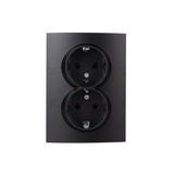 LOGI Gniazdo SCHUKO kompletne 02127142 czarny mat 33609 KANLUX