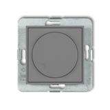 ICON Mechanizm elektronicznego regulatora oświetlenia przyciskowo-obrotowego do lamp LED szary mat