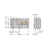 złączka do płytek drukowanych bezpiecznikowa szara raster 5 mm