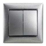 VALENA ŁĄCZNIK ŚWIECZNIKOWY 10AX-250~ ALUMINIUM, Legrand