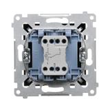 Simon 54 Łącznik schodowy z podświetleniem LED bez piktogramu 10A 250V szybkozłączka czarny DW6L.01/X/49 KONTAKT