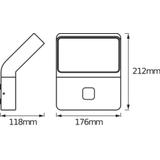 ENDURA STYLEWALL WIDE SENSOR 12W DG LEDV Oprawa zewnętrzna
