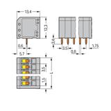 listwa zaciskowa do pł. drukowanych 4-bieg. szara raster 3,5 mm