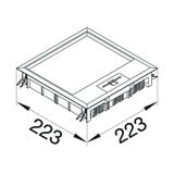 tehalit.VE-EE Pokrywa uchylna VEQ06 200x200 wykładzina 12mm stal nierdzewna VEQ0612E HAGER