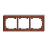 DECO Ramka uniwersalna potrójna z tworzywa brązowy metalik