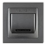 DECO Łącznik hotelowy z ramką uniwersalną pojedynczą z tworzywa DECO grafitowy