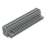 kątowy wtyk sprężynowy raster 5 mm 19-torowy