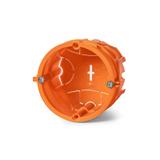 ZZ60KFw ,  Puszka podtynkowa do łączenia O 60, płytka, z wkrętami, pomarańczowy
