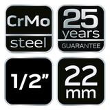 Nasadka udarowa 1/2" długa, 22 x 78mm , Cr-Mo