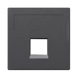 Simon Connect Płytka S500 1x RJ bez osłon INFRA+ szary grafit