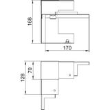 GS-DI70170RW, NAROŻE WEWN. 70X170 CZ.B.
