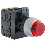 PRZYCISK WYSTAJĄCY PODŚW CZERWONY 1 ZW PIERŚCIEŃ CZARNY  "STOP"