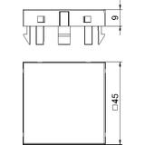 BD 45 1/1, ZAŚLEPKA RAPID 45 1 MODUŁ ALUM