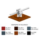 AN-11PN/LA/S-N Uchwyt na płytce stal.H=3,5cm Z-zatrz /LA/ szary