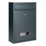 Skrzynka na listy BALI z galwanizowanej stali mała z wizytownikiem antracyt MB-3/A ORNO