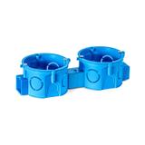 KD12 ,  Króciec dystansowy do puszek łączonych szeregowo (dla zwiększenia rozstawu puszek), niebiesk