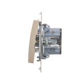 Simon 54 Przycisk „dzwonek” 16A z. śrub. złoty mat