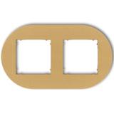 MINI Ramka uniwersalna podwójna okrągła z tworzywa złoty