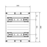 univers N Blok dla aparatów modułowych montowanych poziomo 2x12M 300x250mm UD21B1 HAGER
