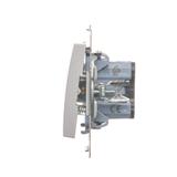 Simon 54 Przycisk „dzwonek” 16A z. śrub. srebrny mat