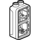 PLEXO55 PUSZKA NATYKOWA PODWÓJNA PIONOWA SZARA Z PRZEPUSTEM KABLOWYM ISO 20, Legrand