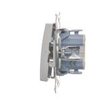 Simon 54 Łącznik schodowy bez piktogramu 10A 250V szybkozłączka srebrny mat DW6.01/X/43 KONTAKT