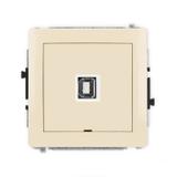 DECO Mechanizm gniazda pojedynczego USB A-B 2.0, bez pola opisowego beżowy