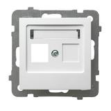 AS Obudowa gniazda pojedynczego typu Keystone prosta - kolor biały