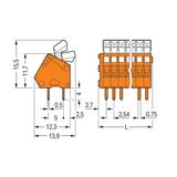 Listwa zaciskowa do płytek drukowanych 36‑biegunowa pomarańczowa raster 2,54mm 233‑536 /10szt./ WAGO