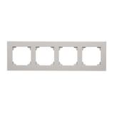 Simon 55 Ramka poczwórna 4-krotna LINE Aluminium mat TR4/143 KONTAKT