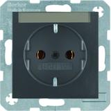 BERKER B.3/B.7 Gniazdo SCHUKO pole opisowe antracyt 47501606 HAGER