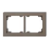 DECO Ramka uniwerstalna podwójna z tworzywa DECO Pastel Matt czekoladowy