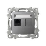 SZAFIR Gniazdo telefoniczne pojedyncze - kolor szary mat