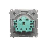 Simon Basic Gniazdo wtyczkowe bez uziemienia z przesłonami torów prądowych 16A 250V zaciski śrubowe srebrny mat BMG1Z.01/43 BMG1z.01/43 KONTAKT