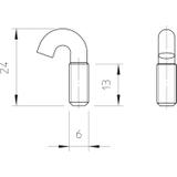 HS M6, ŚRUBY Z ŁBEM HAKOWYM M 6 VA
